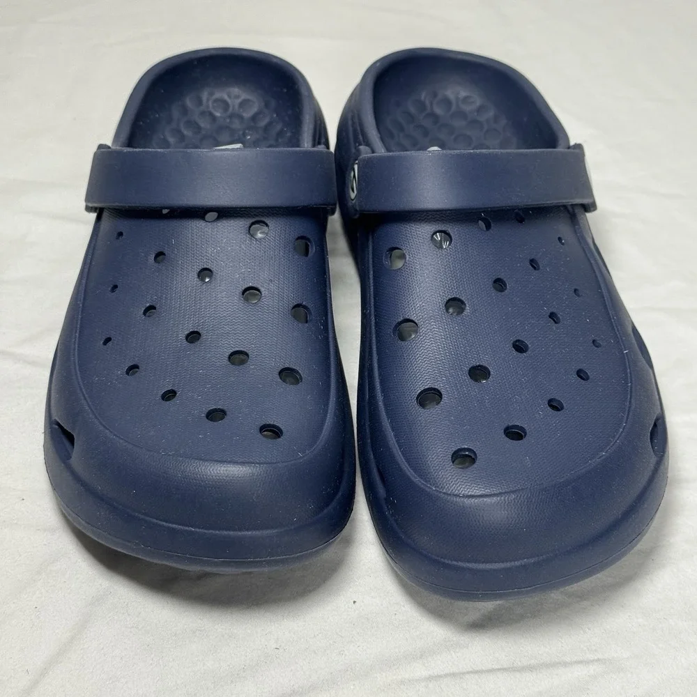 Kids Navy Blue Clogs Slides‎ Sandals Size US 4 EU 35 Slip On Lightweight Comfort